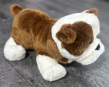 Weighted Bulldog Plush Lap Buddy – 13" Soft, Chubby & Cuddly Dog