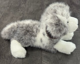 Weighted Australian Shepherd Plush – 17" Marble Gray Lap Dog, Ultra-Soft & Calming