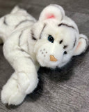 Weighted White Tiger Plush — 18" Blue-Eyed, Ultra-Soft (Up to 5 lbs)