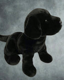 Weighted Black Lab Plush — 23" Ultra-Soft, Floppy Dog (Up to 9 lbs)