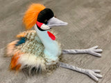 Weighted African Crowned Crane Plush — 12" Tall (2lbs)