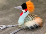 Weighted African Crowned Crane Plush — 12" Tall (2lbs)
