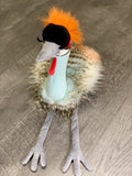 Weighted African Crowned Crane Plush — 12" Tall (2lbs)