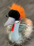 Weighted African Crowned Crane Plush — 12" Tall (2lbs)