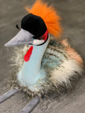 Weighted African Crowned Crane Plush — 12" Tall (2lbs)
