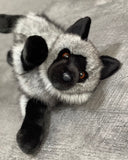 Weighted Gray Fox Plush — 19" Laying, Lifelike Lap Companion (4 lbs)