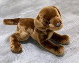 Weighted Chocolate Lab Pup – 15" (Up to 3 lbs)