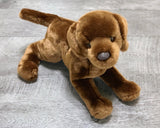 Chocolate lab dog weighted stuffed animal for autism ADHD PTSD dementia sensory soothers.