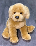 23-inch weighted Golden Retriever plush sitting; ultra-soft golden coat, floppy paws, lifelike nose and eyes; calming stuffed dog.