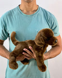 Weighted Chocolate Lab Pup – 15" (Up to 3 lbs)