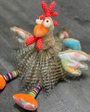 Colorful wacky rooster weighted stuffed animal for autism ADHD PTSD sensory soothers