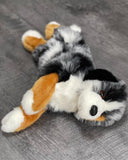 Weighted Australian Shepherd Plush — 19" Laying Dog (up to 5 lbs)