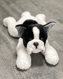 22" Black and White French Bulldog weighted stuffed animal for anxiety, ADHD, ASD, PTSD, dementia, sensory soothers.