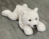 Weighted Polar Bear Plush (Laying) – 22", 6–7 lbs