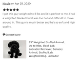 Weighted Black Lab Plush — 23" Ultra-Soft, Floppy Dog (Up to 9 lbs)