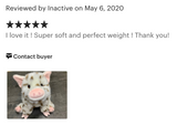 Weighted Spotted Pig Plush — 17" Chubby Cuddles (Up to 5 lbs)