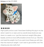 Weighted Spotted Pig Plush — 17" Chubby Cuddles (Up to 5 lbs)
