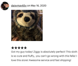 Weighted Sloth Plush — 20" Soft Big Hugs (Up to 8 lbs) 14” sitting