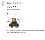 20-inch Weighted Sloth, up to 8lbs