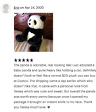 19-inch Weighted Panda Bear, up to 8lbs