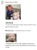 Weighted Pink Pig Plush — 17" Cute and Cozy (Up to 5 lbs)