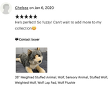 Weighted Wolf Plush — 26" (21" body), Ultra-Plush & Hug-Weighted