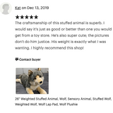 Weighted Wolf Plush — 26" (21" body), Ultra-Plush & Hug-Weighted