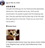 19" Weighted Corgi Plush (Up to 6 lbs)