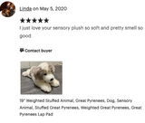 19-inch Weighted Great Pyrenees, up to 5lbs