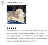 19-inch Weighted Great Pyrenees, up to 5lbs