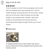 19-inch Weighted Great Pyrenees, up to 5lbs