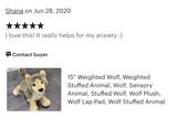 Weighted Wolf Plush — 15" Ultra-Soft & Cuddly (Up to 3 lbs)