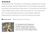 Weighted Wolf Plush — 15" Ultra-Soft & Cuddly (Up to 3 lbs)