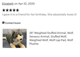 Weighted Wolf Plush — 26" (21" body), Ultra-Plush & Hug-Weighted