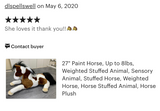 Weighted Paint Horse Plush (27") | Brown & White Soft Comfort Companion