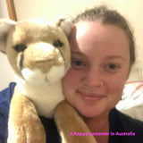 Weighted Mountain Lion (Cougar) Plush — 20" Ultra-Soft (Up to 4.5 lbs)