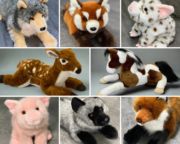 Group of Weighted Farm & Forest Animals from Sensory Soothers in custom weights