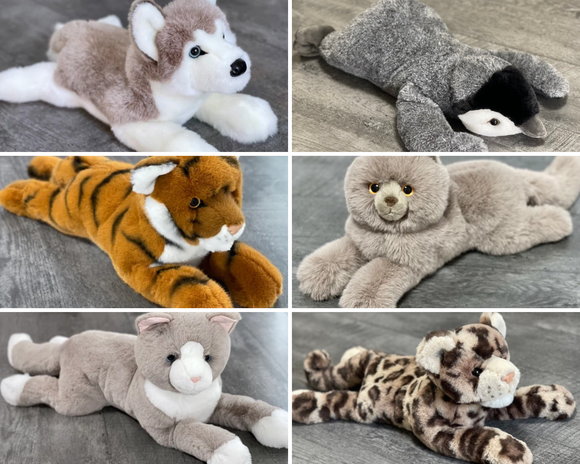 Ultra-Soft Picks collage: silkiest, sensory-friendly weighted plush with smooth, cloud-soft coats for gentle touch.