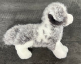 Weighted Australian Shepherd Plush – 17" Marble Gray Lap Dog, Ultra-Soft & Calming