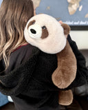 Large 24" Weighted Brown Panda Plush – Adjustable 2–13 lbs Realistic Hug Like a Baby