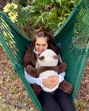 Large 24" Weighted Brown Panda Plush – Adjustable 2–13 lbs Realistic Hug Like a Baby