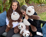 Large 24" Weighted Brown Panda Plush – Adjustable 2–13 lbs Realistic Hug Like a Baby