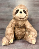 Weighted Sloth Plush — 11" Sitting, 3 lbs Glass Beads