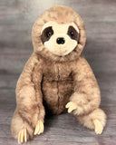 Weighted Sloth Plush — 11" Sitting, 3 lbs Glass Beads