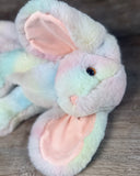 Weighted Pastel Rainbow Bunny Plush 16" | Up to 5 lbs