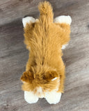 Top view of 22-inch weighted Pomsky plush