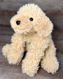 Weighted Cream Cockapoo Plush | Curly Doodle Dog | Up to 7 lbs