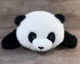 20-inch black and white weighted panda plush, front view