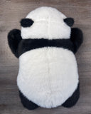 Wide 20-inch weighted panda plush showing large body and floppy arms
