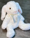 Silky soft White bunny rabbit weighted stuffed animal for ADHD, PTSD, Autism, dementia, sensory soothers